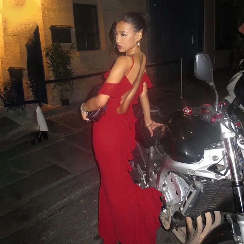 Levoire | Robe Maxi Décolleté Sans Épaule