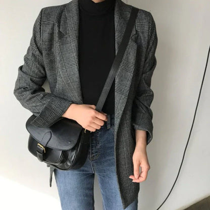 Levoire | Blazer Avec Veste À Carreaux Noir