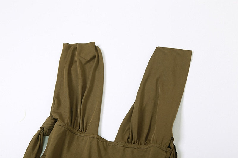 Levoire | Dyp V-Décolleté Dos Nu Sans Bretelles Maxi Robe