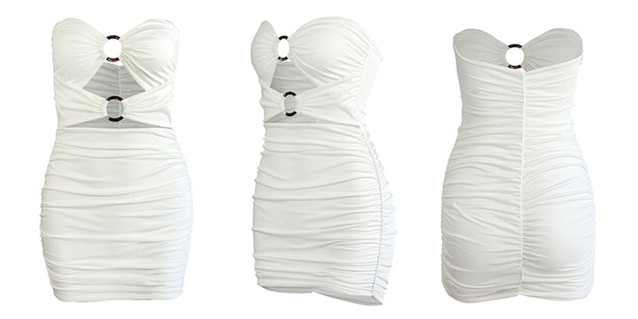 Levoire | Robe Mini À Taille Tube Creux Ruchée