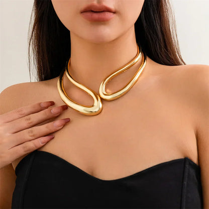 Levoire | Grand Choker En Métal Couleur or 1