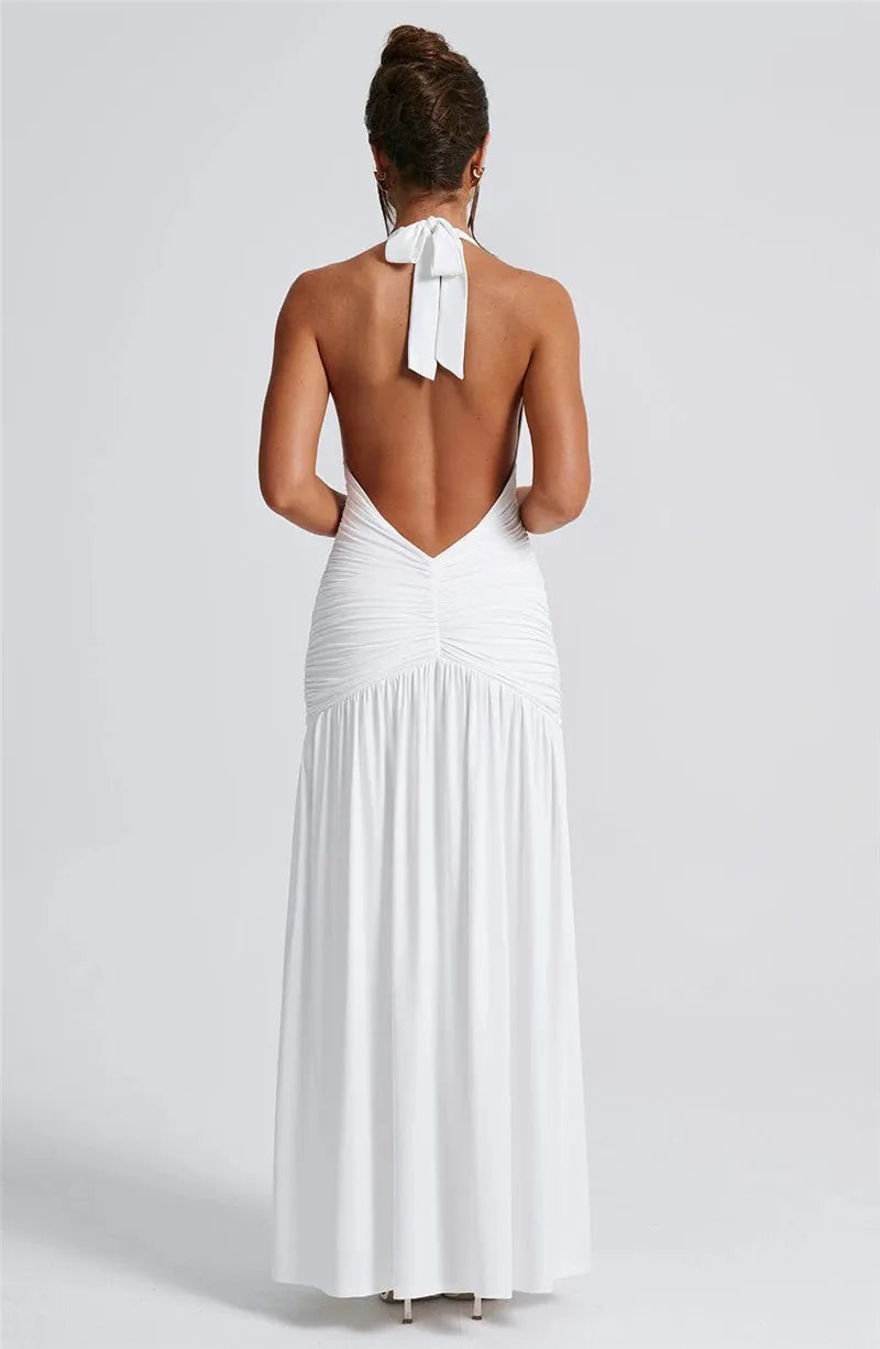 Levoire | Dos Nu Noyé V-Cuisse Haute Fente Maxi Robes