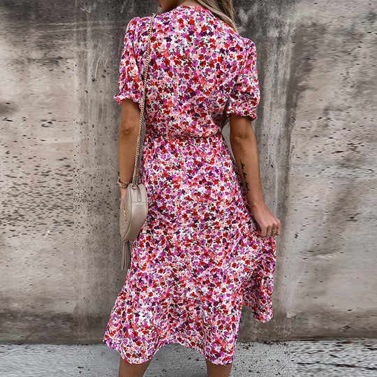 Levoire | Élégante Robe Portefeuille Avec Motif Floral