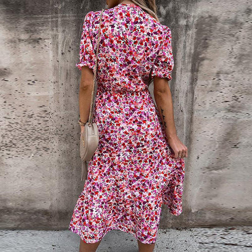 Levoire | Élégante Robe Portefeuille Avec Motif Floral