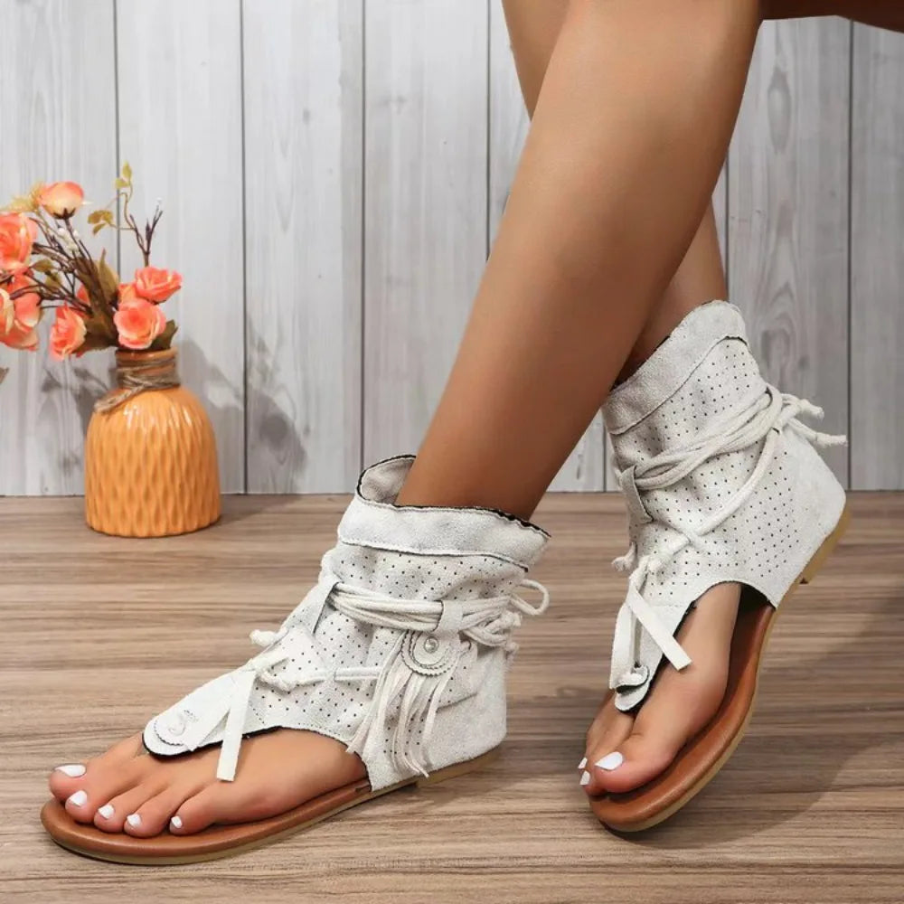 Levoire | Franges Accent Sandales Blanc