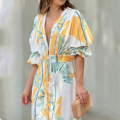 Levoire | Imprimé Court Puffermansjett Maxi Robe
