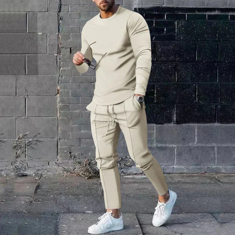 Levoire | Ensemble Confortable Et Décontracté Pour Homme Beige