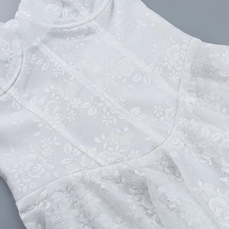 Levoire | Robe Mini Dos Nu En Dentelle Sans Bretelles