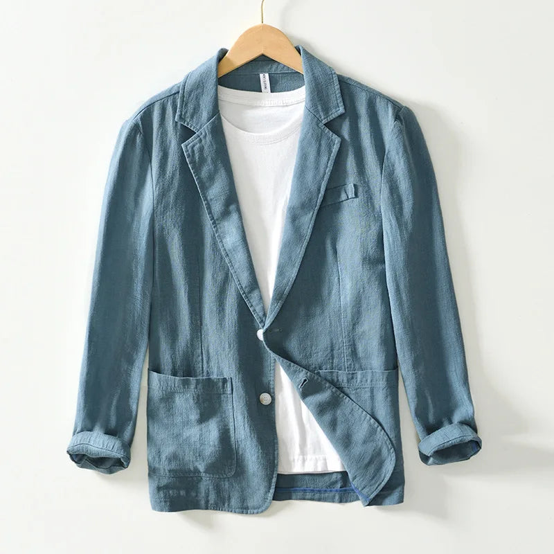 Levoire | Blazer en lin élégant Bleu