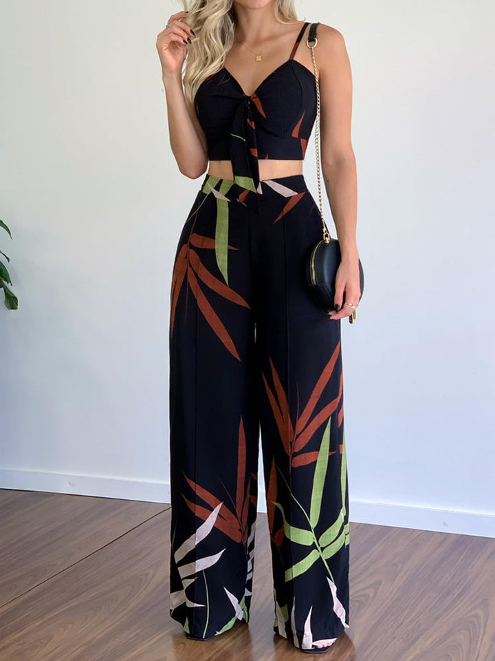 Levoire | Haut Sans Manches Et Pantalons Larges Noir
