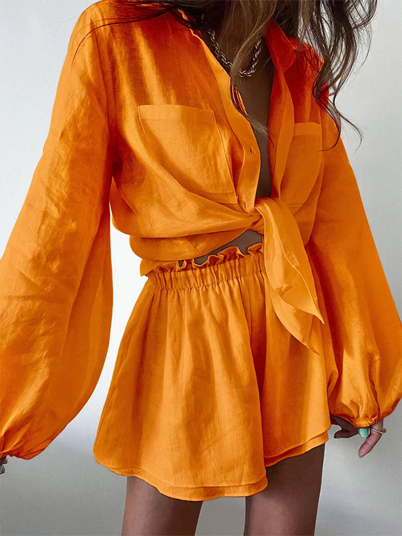 Levoire | Ensemble Élégant 2 Pièces Pour Femmes Orange
