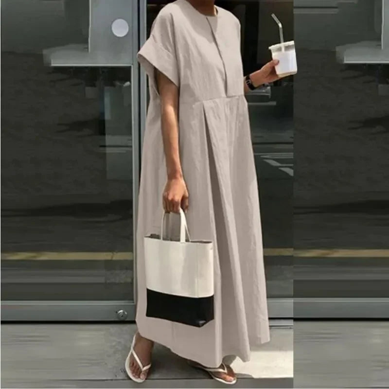 Levoire | Robe Maxi Élégante À Détail Moderne gris clair S