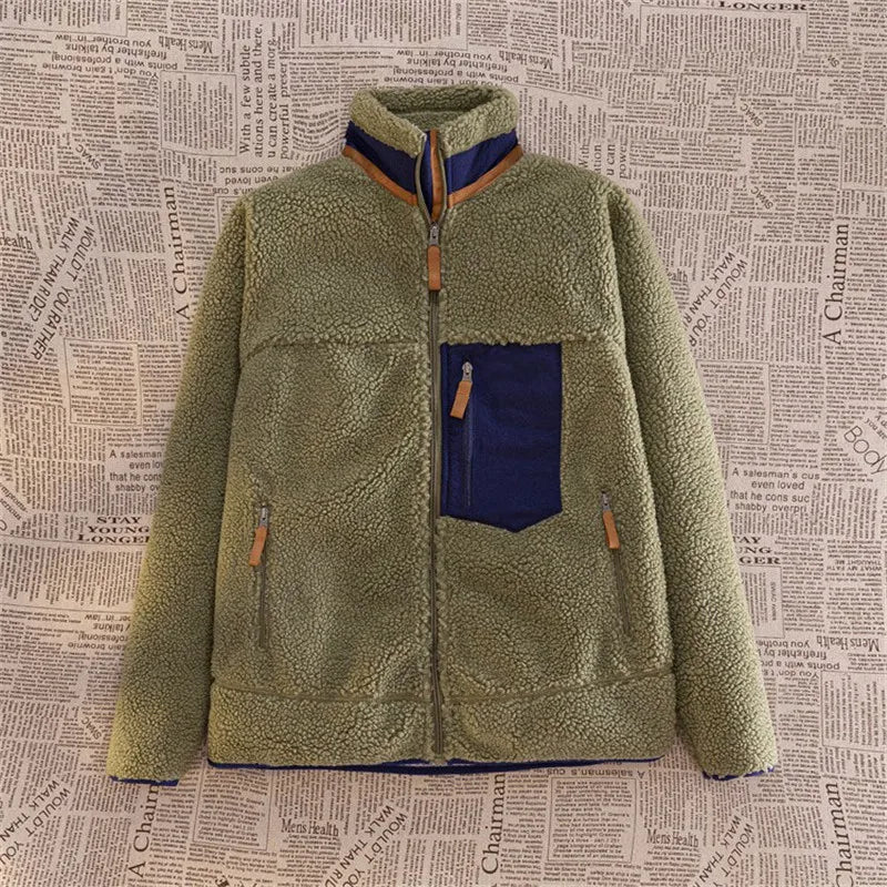 Levoire | Sweat À Capuche Fleece Confortable Avec Zip Pour Hommes Vert