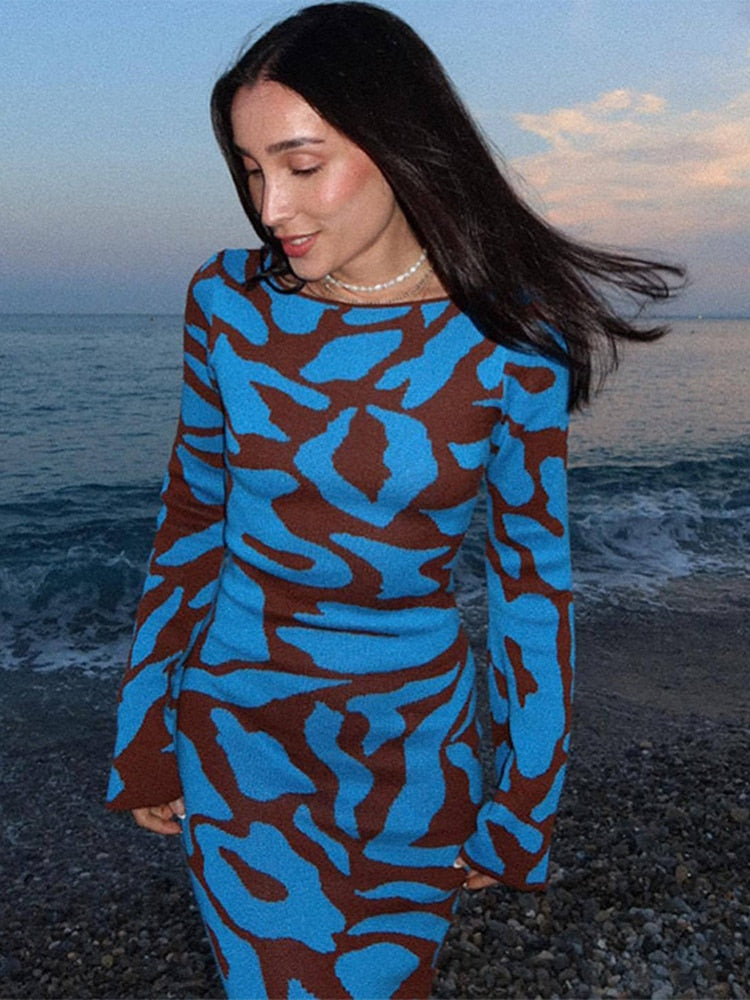 Levoire | Robe Tricotée Élégante À Manches Longues