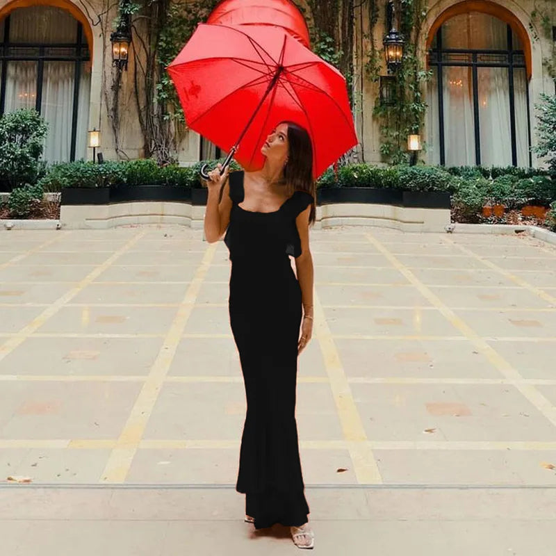 Levoire | Robe Maxi Décolleté Sans Épaule