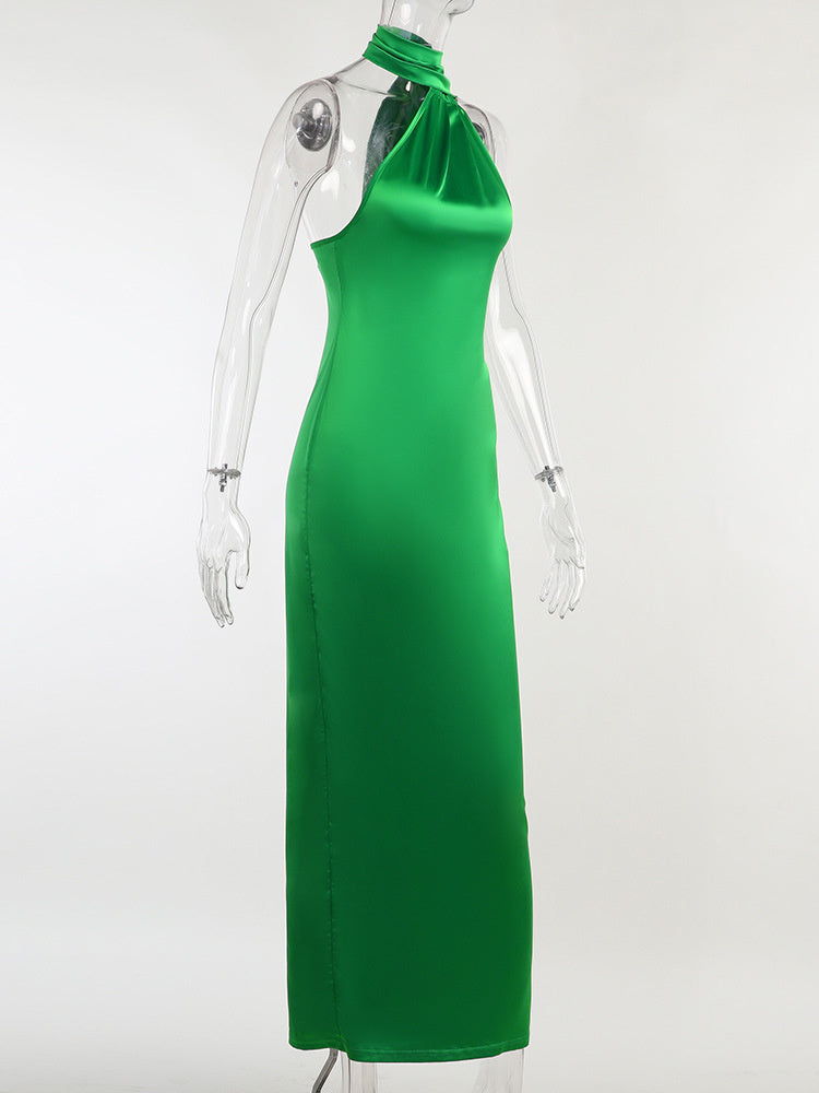 Levoire | Robe Maxi Sans Dos En Satin