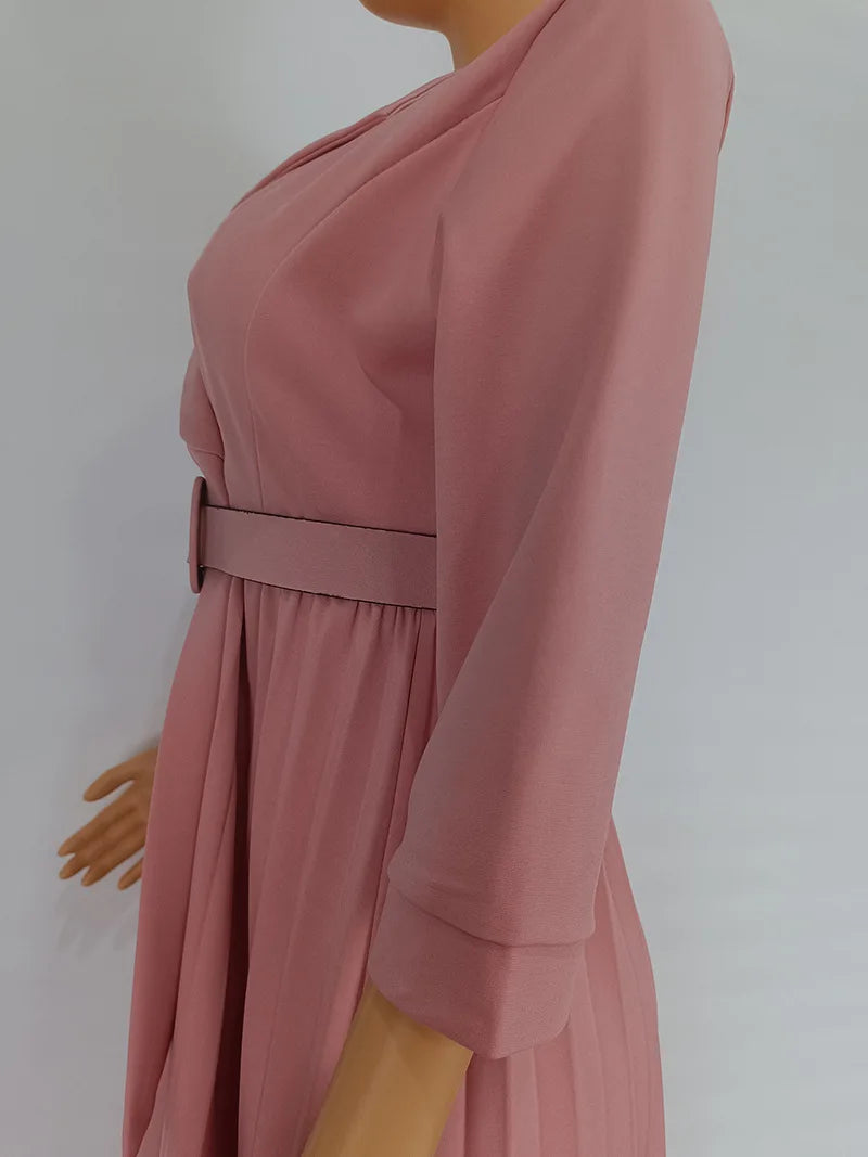 Levoire | Robe Courte Plissée À Bretelles Avec Ceinture À Décolleté En V