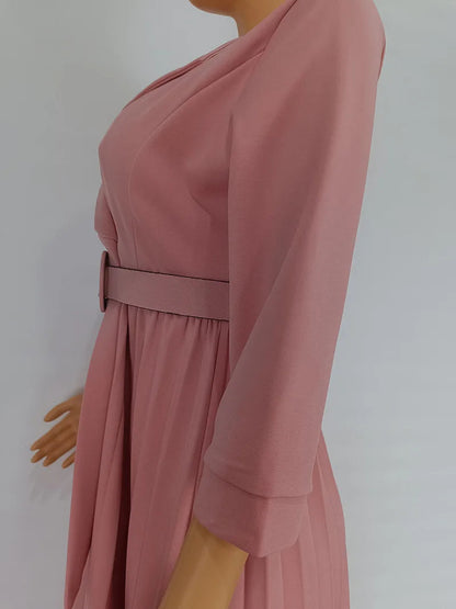 Levoire | Robe Courte Plissée À Bretelles Avec Ceinture À Décolleté En V