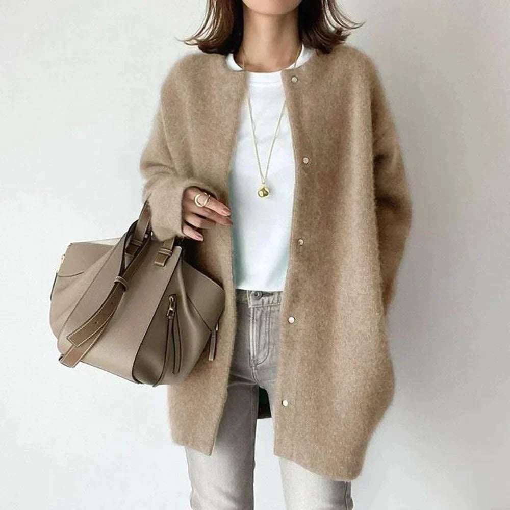 Levoire | Veste En Tricot Élégante Khaki YKSIKOKO