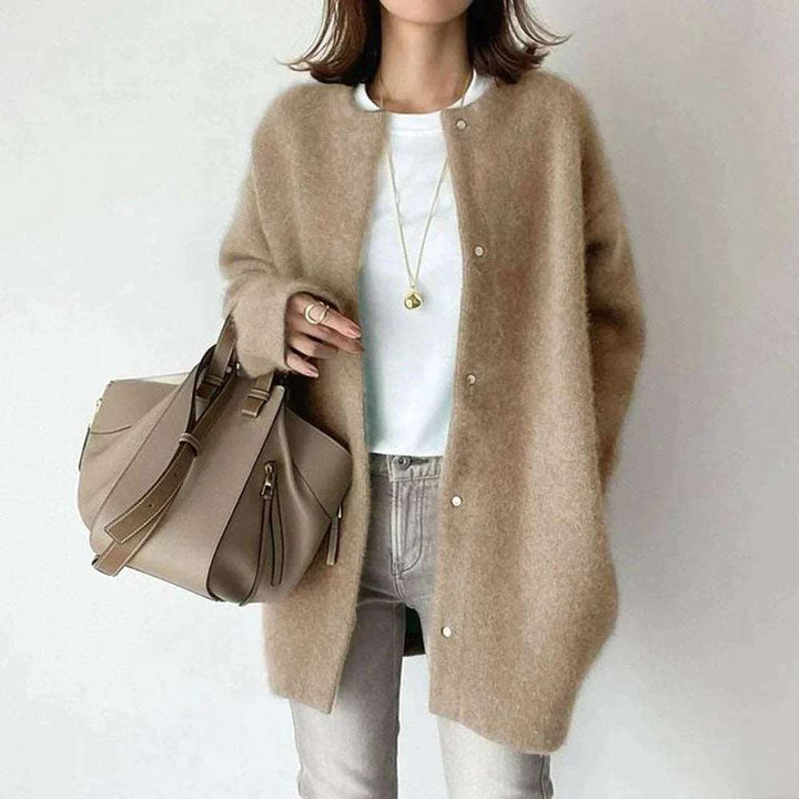 Levoire | Veste En Tricot Élégante Khaki YKSIKOKO