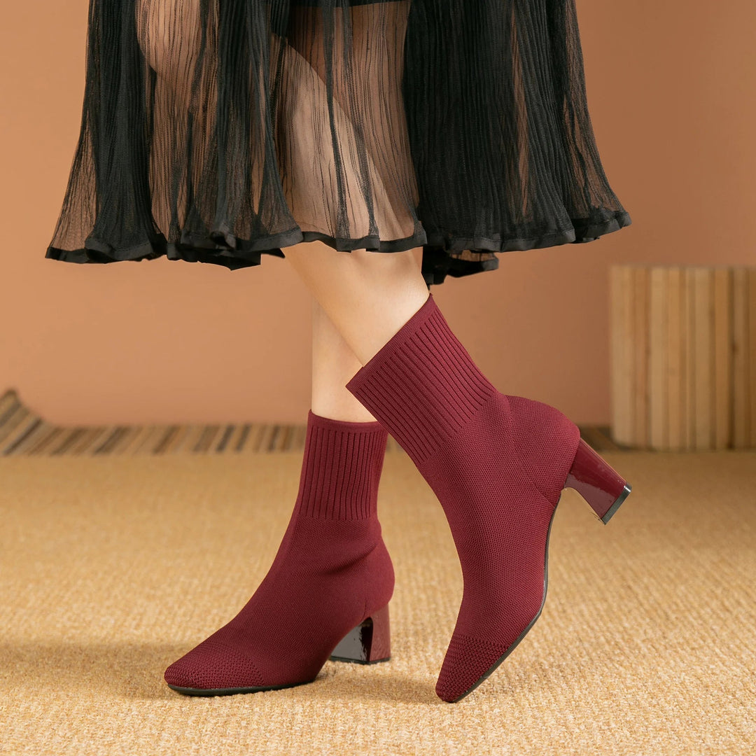 Levoire | Élégantes Chaussures à Talons Hauts Plat Rot