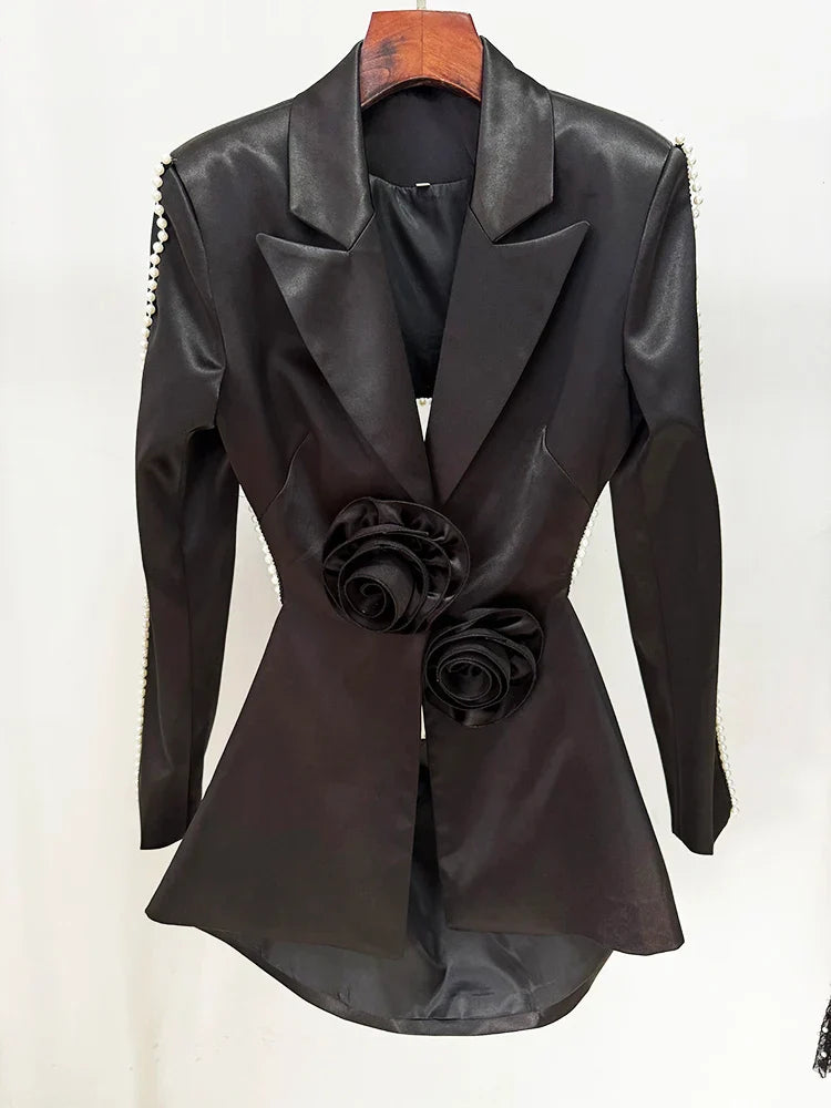 Levoire | Applications Perles Pour Un Accent Élégant Le blazer noir