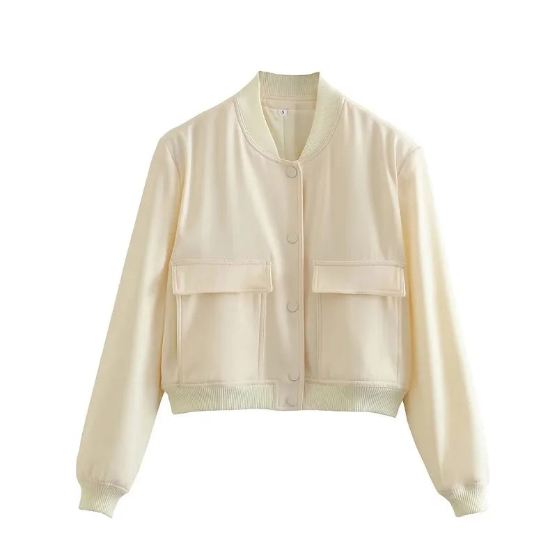 Levoire | Veste Bomber Avec Fermeture À Boutons Pour Femmes