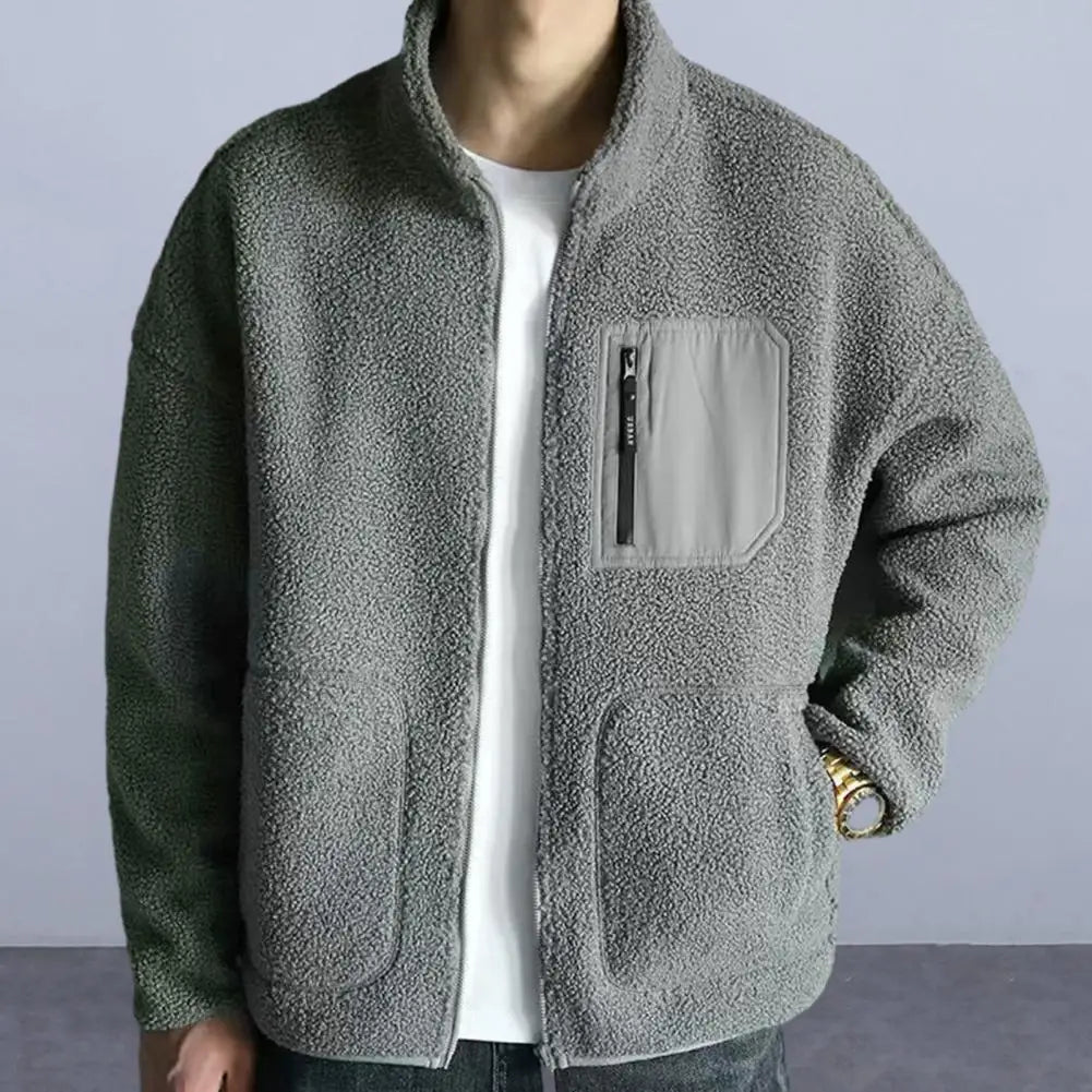 Levoire | Décontracté Veste De Sport En Polaire Pour Hommes Gris foncé