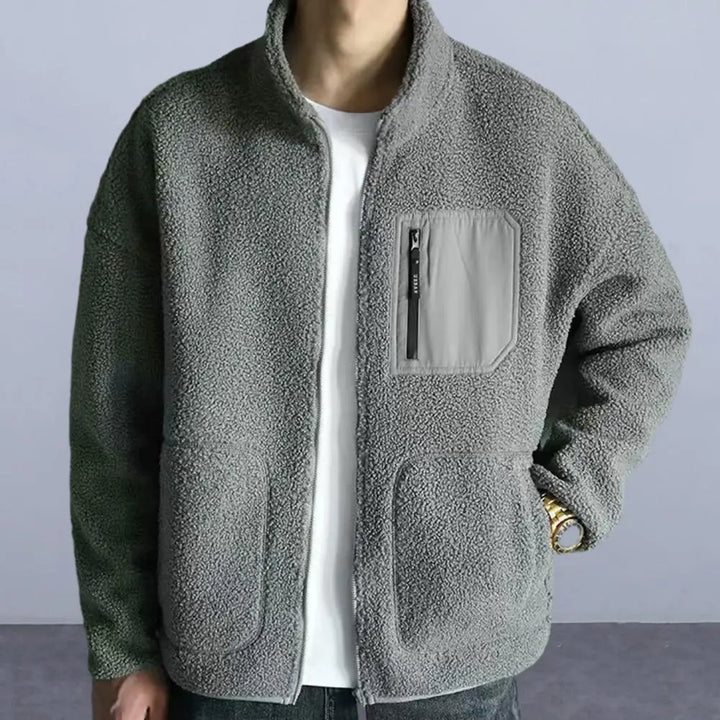 Levoire | Décontracté Veste De Sport En Polaire Pour Hommes Gris foncé
