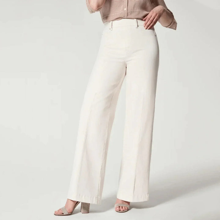 Levoire | Pantalon Femme Large À Jambe Droite Blanc