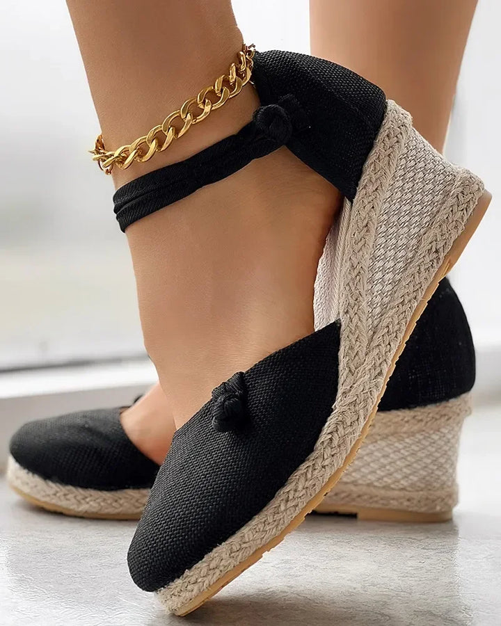 Levoire | Sandales À Talon Compensé Élégantes Et Confortables Pour Femmes Noir