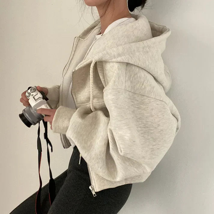 Levoire | Pull Avec Fermeture Éclair Pratique Pour Femmes Beige