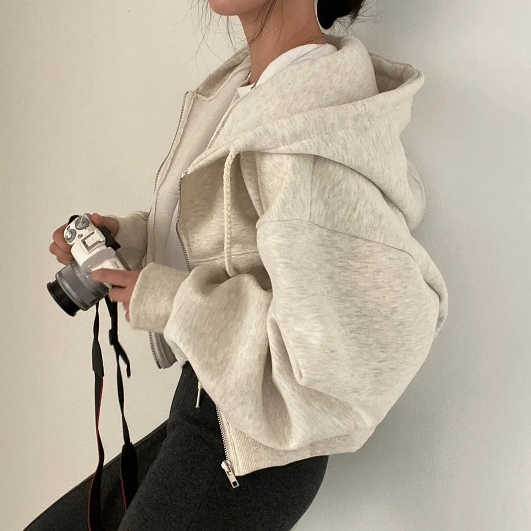 Levoire | Sweatshirts Oversize Avec Zipp Beige