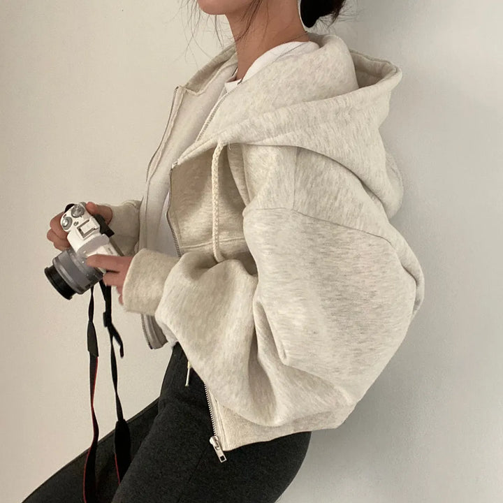Levoire | Sweatshirts Oversize Avec Zipp Beige