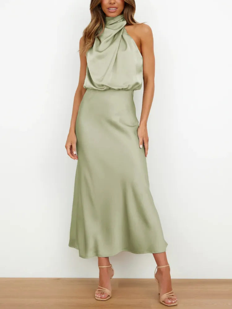 Levoire | Élégante Robe De Soirée En Velours Vert vert