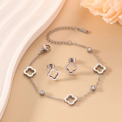 Levoire | Bracelet Floral Inox S7-2 pièces-argenté