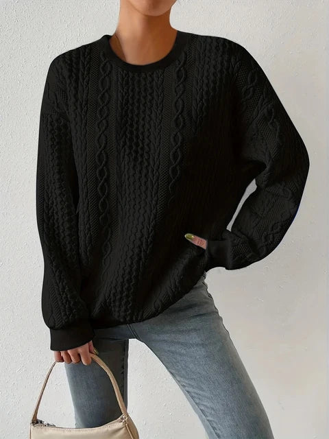 Levoire | Col Rond Sweatshirt À Manches Longues Noir
