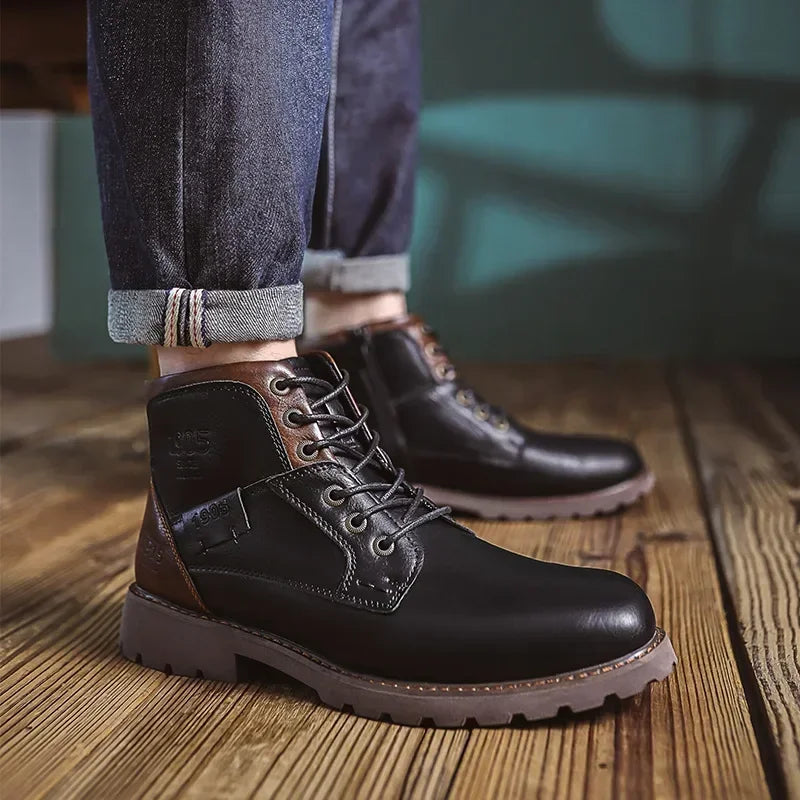 Levoire | Bottes En Cuir Pour Hommes Dans Le Style Britannique