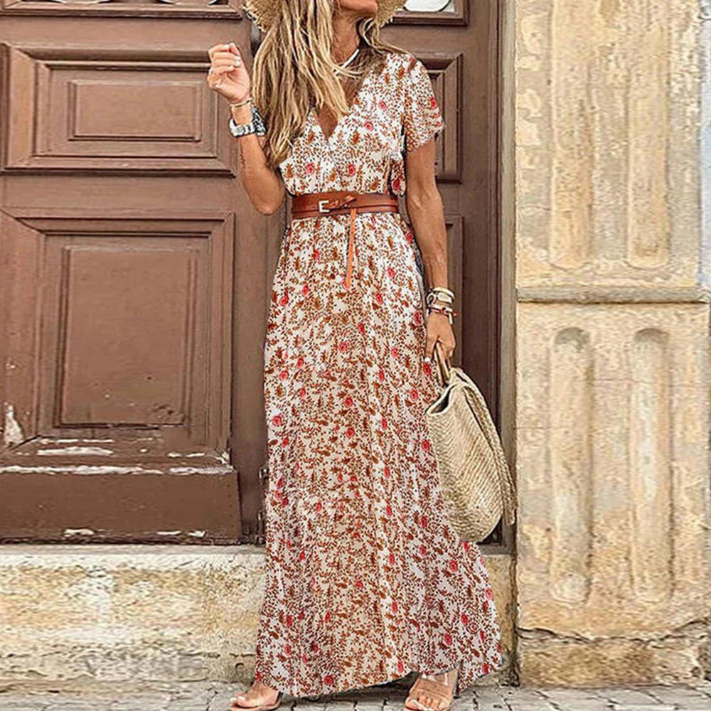 Levoire | Robe Longue Pour Femmes, Robe Bohémienne D'Été Pour La Plage Khaki