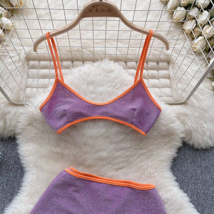 Levoire | Dos Nu À Bretelles Camisole Et Shorts Taille Élastique