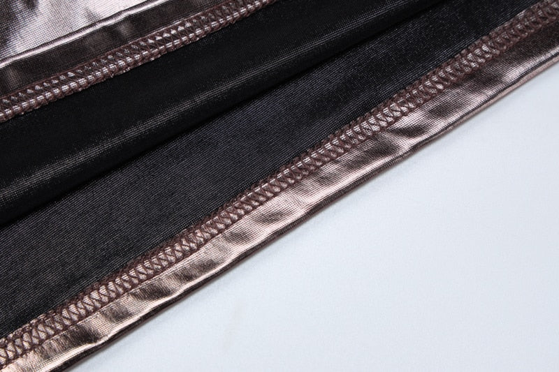 Levoire | Metallic Tops & Mini Skirt Set