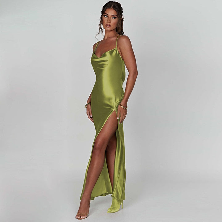 Levoire | Robe Longue Slim Sans Manches À Dos Nu