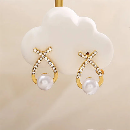 Levoire | Boucles D'Oreilles Avec Fermoir En Perles Couleur Or