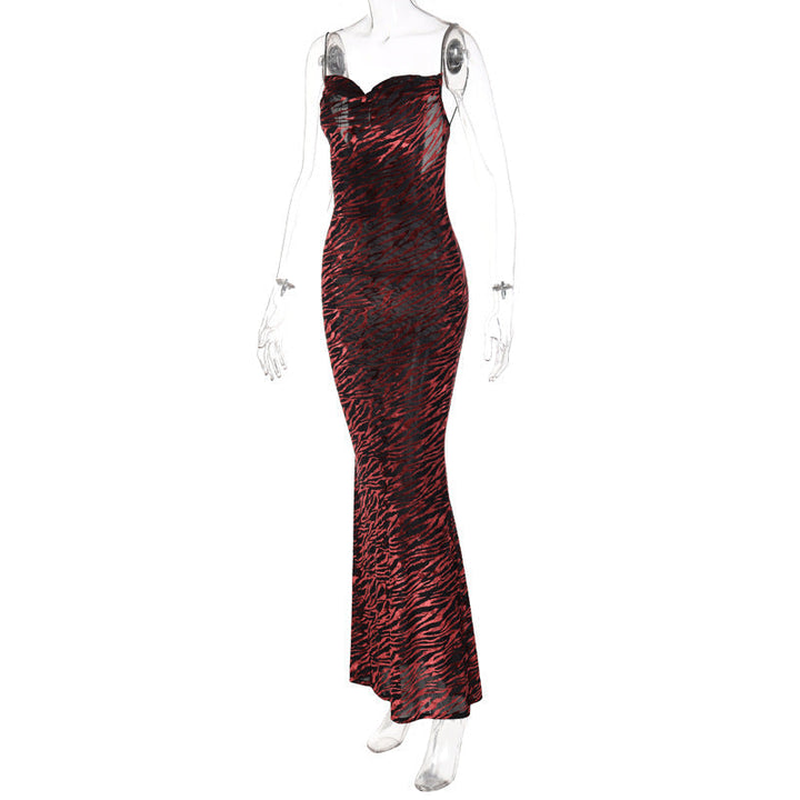 Levoire | Robe Maxi En Maille Zebra