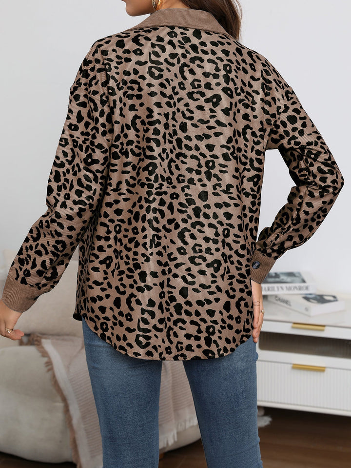 Levoire | Manteau Confortable Grande Taille Avec Imprimé Léopard