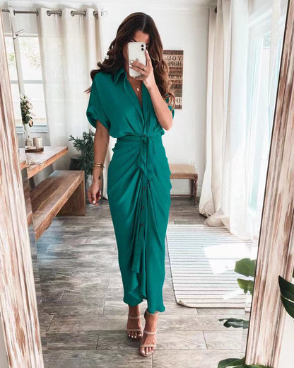 Levoire | Robe chic et élégante Verte foncé