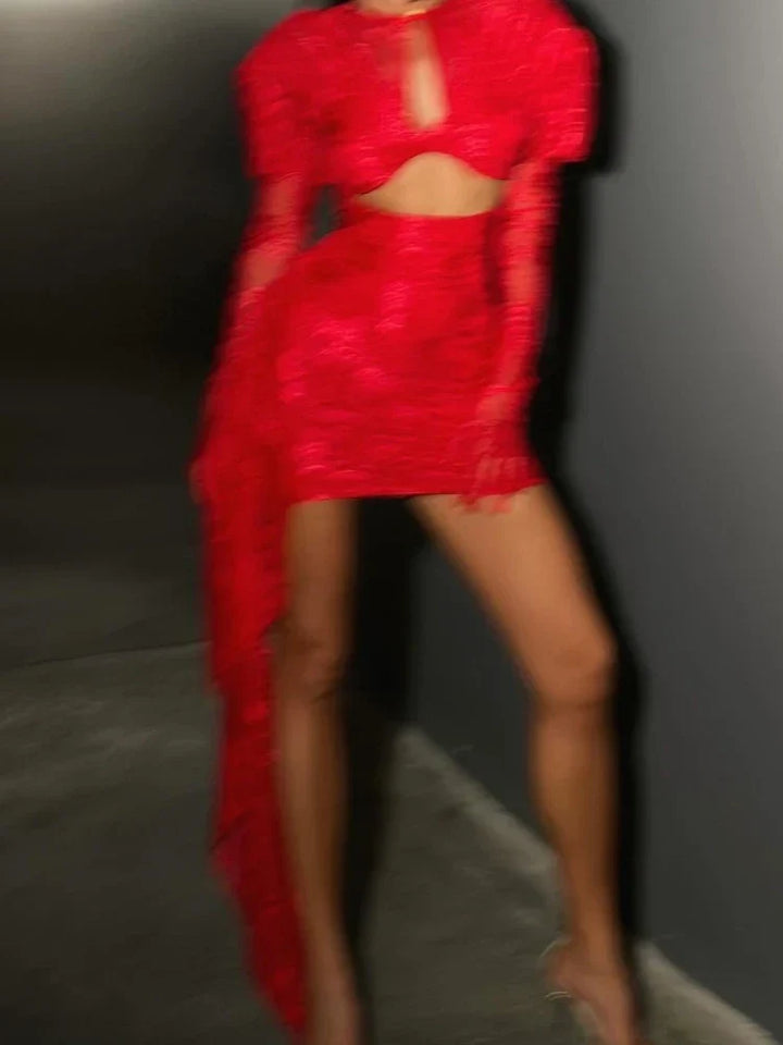Levoire | Nouvelle Robe Mini Sexy Avec Des Gants Longs