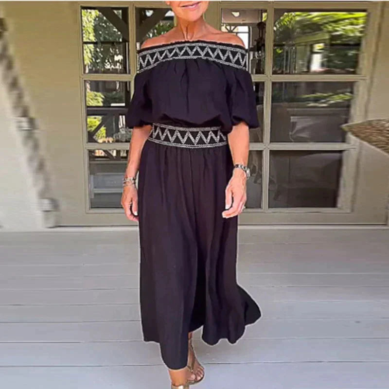 Levoire | Combinaison À Manches Courtes Avec Taille Élastique Noir