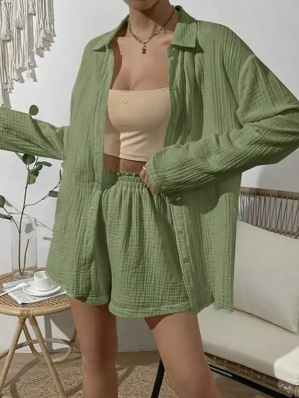 Levoire | Ensemble En Mousseline Pour L'Été Khaki