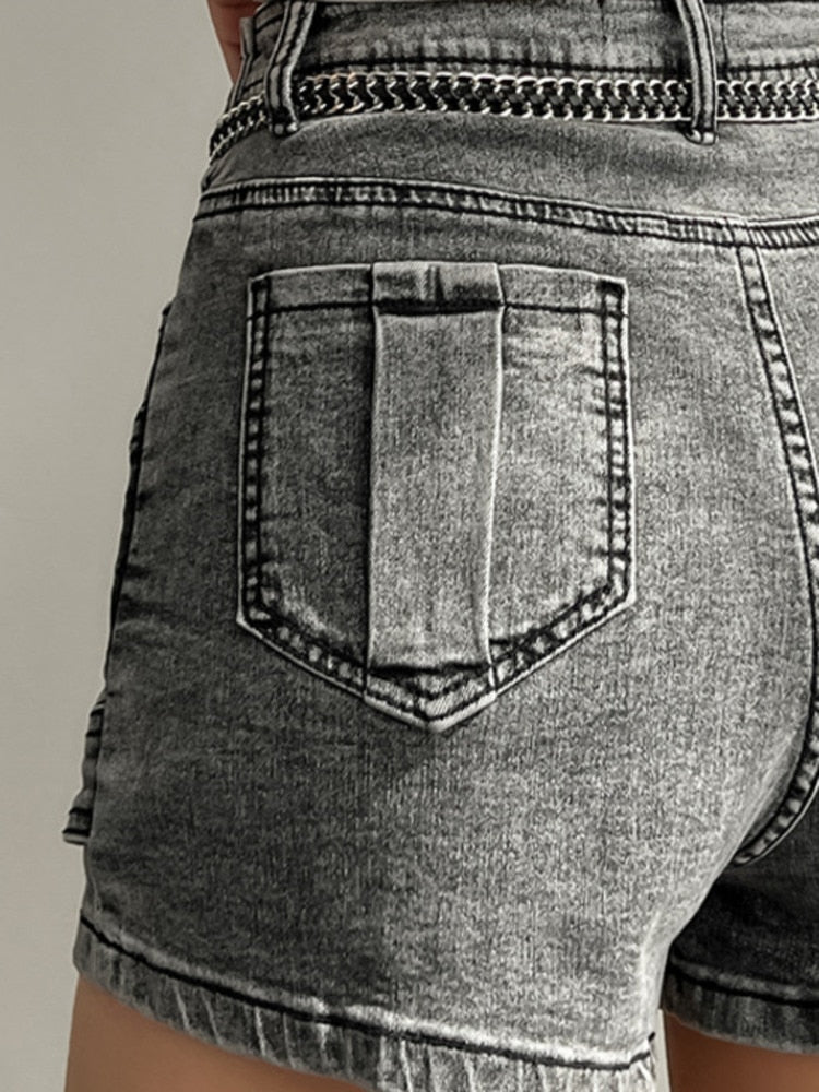 Levoire | Short Superposé Élégant Pour Femme - Gris